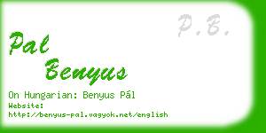 pal benyus business card